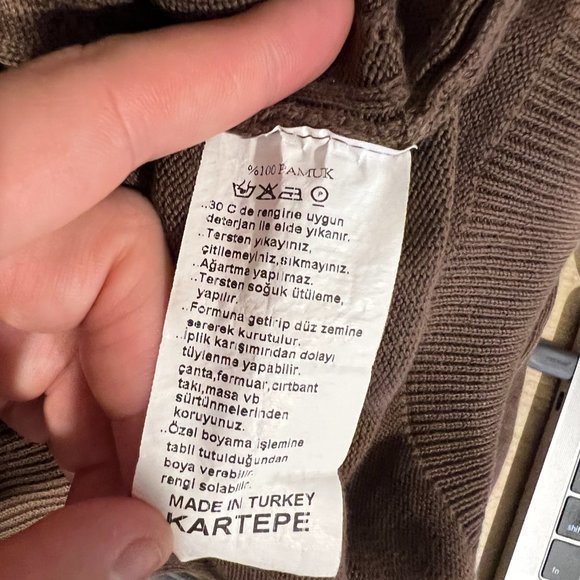 CODE Brown‎ V Neck Sweater (S) - Picture 7 of 8